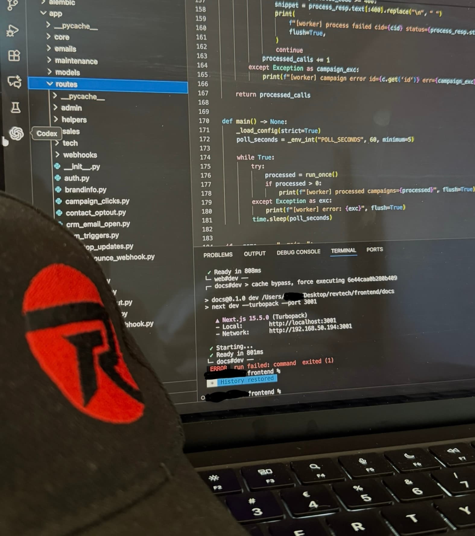 Code view from Revtech's workflow